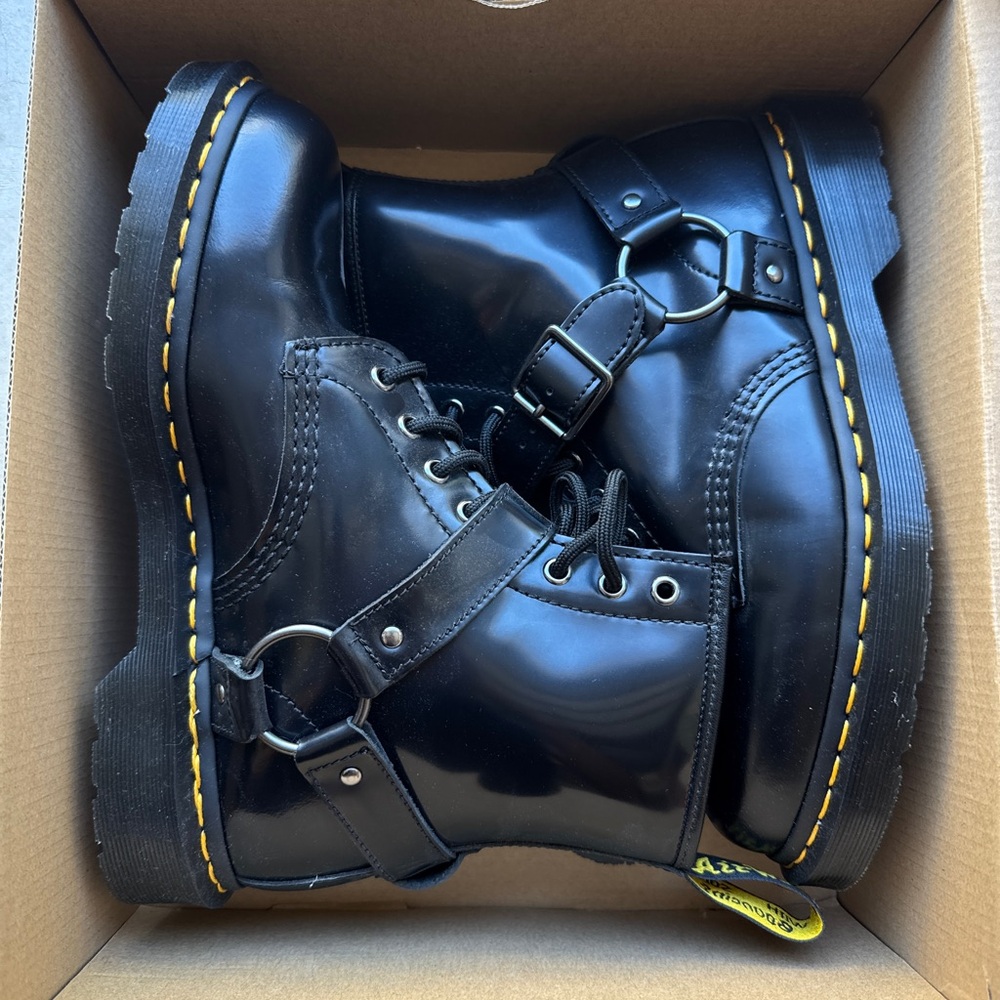 Dr. Martens 1460 Harness Polished Smooth Combat Boots